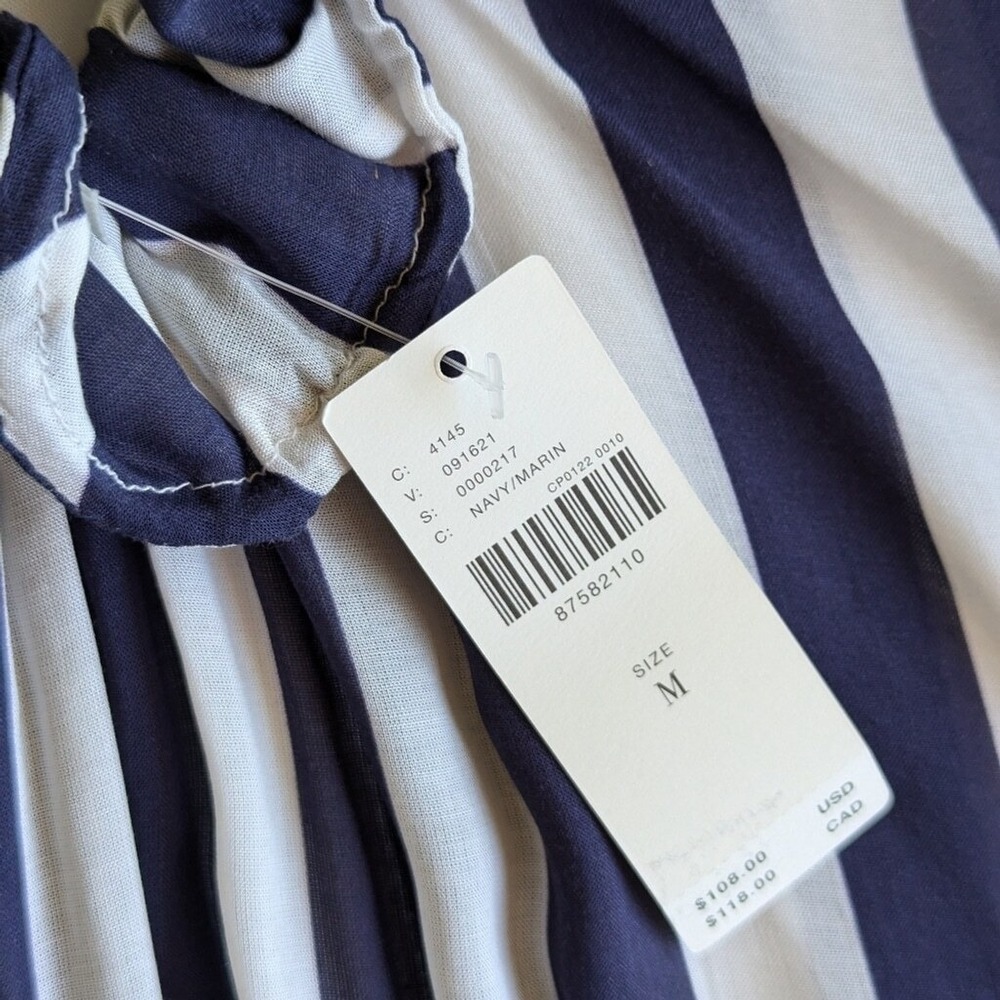 Anthropologie Striped Open Back Tiered Ruffle Maxi Dress Sz M NWT - Picture 7 of 16